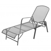 Chaise longue en acier - Gris - Métal - Home Maison