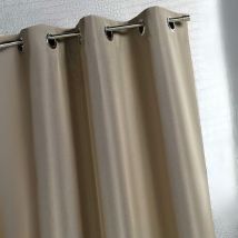 Rideau d'extérieur en tissu déperlant - Beige - Polyester - Home Maison