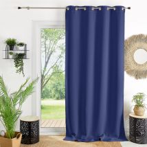 Rideau 80 % Occultant Grande Largeur - Bleu - Polyester - Home Maison
