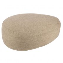 Pouf galet en laine naturel - Beige - Coton/Laine - Home Maison