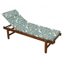 Coussin bain de soleil pour transat - Vert - Coton - Home Maison