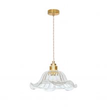 Suspension en verre D25 - Doré Vieilli - 25 cm - Verre - Home Maison