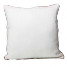 Coussin lin et coton bourdon - Blanc - Home Maison