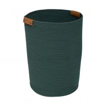 Panier à linge tressé 80L - Vert - Coton/Polyester - Home Maison