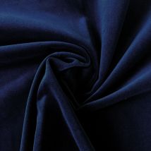 Tissu velours non feu M1 - Bleu Marine - 140 cm - Polyester - Home Maison