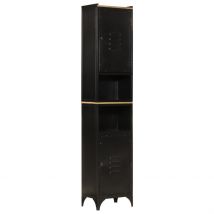 Armoire de salle de bain - Noir - 40x180 cm - Bois - Home Maison