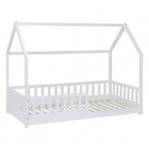Lit cabane enfant - Blanc - Bois - Home Maison