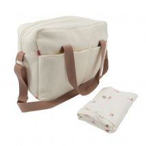 Sac à langer Love avec matelas à langer de voyage - Blanc - Home Maison