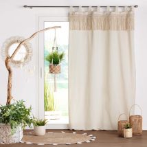 Rideau à passants en macramé - Naturel - Polyester/Coton - Home Maison