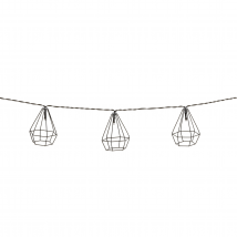 Guirlande solaire 10 boules - Noir - 335x5.5x5.5 cm - Métal - Home Maison