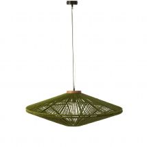 Suspension luminaire en fibre naturelle - Vert - 93x93x36 cm - Jute - Home Maison