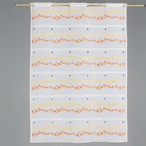 Modulable à petites fleurs brodées - Orange - 70x90 cm - Polyester - Home Maison