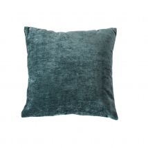 Coussin déhoussable en velours - Bleu - Velours - Home Maison