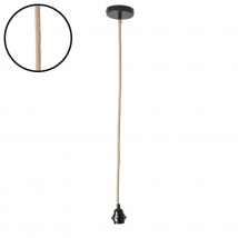 Suspension douille noire - Noir - 80-110 cm - Plastique - Home Maison