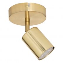 Spot mural orientable compatible plafond - Doré - 11x15 cm - Métal - Home Maison