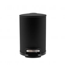 Poubelle de salle de bain métal mat - Noir - 17x21x26 cm - Métal - Home Maison