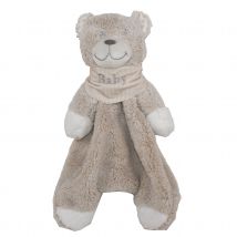 Doudou ours beige - Beige - 19x22 cm - Polyester - Home Maison