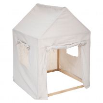 Cabane Safari pour enfant en toile - Beige - 77x77x115 cm - Bois - Home Maison