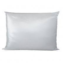 Taie d’oreiller en soie naturelle 100 % mûrier - Argent - Soie - Home Maison