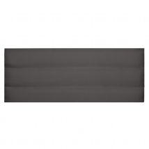 Tête de Lit à Bandes Horizontales en Velours Mat - Gris souris - 180x120 cm - Velours - Home Maison