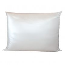 Taie d’oreiller en soie naturelle 100 % mûrier - Blanc - Soie - Home Maison