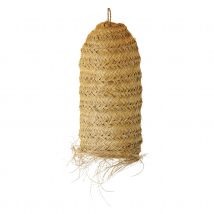 Abat-jour tube fibre de palmier - Naturel - 60x26 cm - Osier - Home Maison