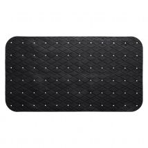 Tapis de bain antidérapant - Noir - Polyester - Home Maison