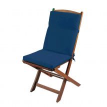 Coussin de chaise extérieur assise et dossier - Bleu - 40x90 cm - Polyester - Home Maison