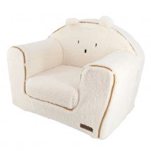 Fauteuil enfant ourson convertible - Crème - 45x45x55 cm - Polyester - Home Maison