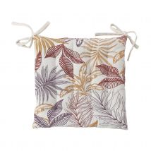 Galette de chaise imprimé végétal multicolore - Multicolore - Home Maison