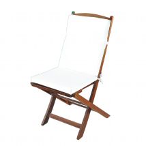 Coussin de chaise extérieur assise et dossier - Blanc - 40x90 cm - Polyester - Home Maison