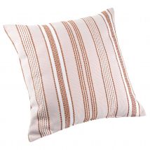 Coussin extérieur déperlant rayé - Orange - 50x50 cm - Polypropylène - Home Maison