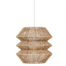Suspension style accordéon en jute naturel - Naturel - 38x37.5 cm - Jute - Home Maison