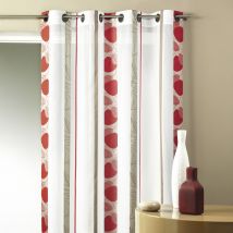 Voilage en jacquard fantaisie - Bordeaux - 140x260 cm - Polyester - Home Maison