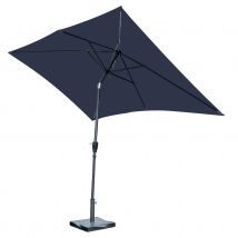 Parasol Centré et Inclinable 2 x 3 m - Bleu Foncé - 2 m - Aluminium/Polyester - Home Maison
