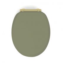 Abattant WC frein de chute design - Kaki - 38x48 cm - Bois - Home Maison