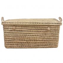 Malle de rangement feuille de palmier - Beige - Osier - Home Maison