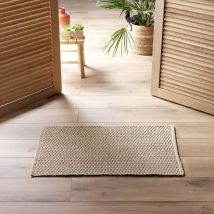 Tapis déco en coton tissé - Marron Clair - 50x80 cm - Coton/Polyester - Home Maison
