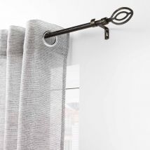 Kit de tringle extensible au style géométrique - Noir - 120-210 cm - Métal - Home Maison