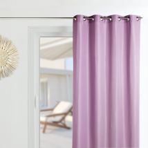 Rideau d'Ameublement en Microfibre Uni - Lilas - 135x250 cm - Polyester - Home Maison