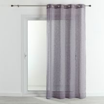 Voilage - Effet lin fluide - Gris béton - 140x200 cm - Polyester - Home Maison