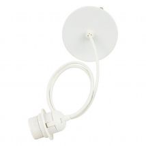 Cordon électrique pour abat-jour long en métal - Blanc - Métal/Plastique - Home Maison