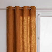 Rideau en gaze de coton uni - Bronze - 130x260 cm - Coton/Gaze de coton - Home Maison