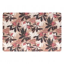 Set de table enduit motif tropical - Rose - Plastique - Home Maison