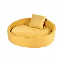 Coussin ovale cosy pour chien et chat - Jaune - Home Maison