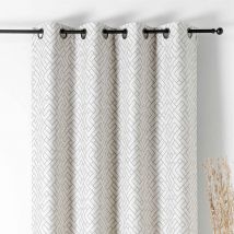 Rideau thermique imprimé graphique - Taupe - 140x240 cm - Polyester - Home Maison