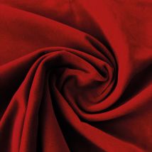 Tissu velours non feu M1 - Rouge - 140 cm - Polyester - Home Maison