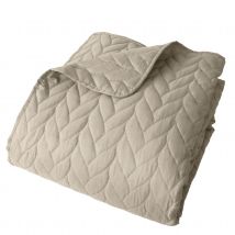 Couvre lit en microfibre dessin par ultrason - Naturel - Polyester - Home Maison