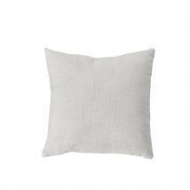 Coussin carré - Effet lin - Blanc - 40x40 cm - Lin/Polyester - Home Maison
