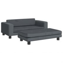 Canapé pour chien avec extension - Gris Foncé - 60x100 cm - Polyester - Home Maison